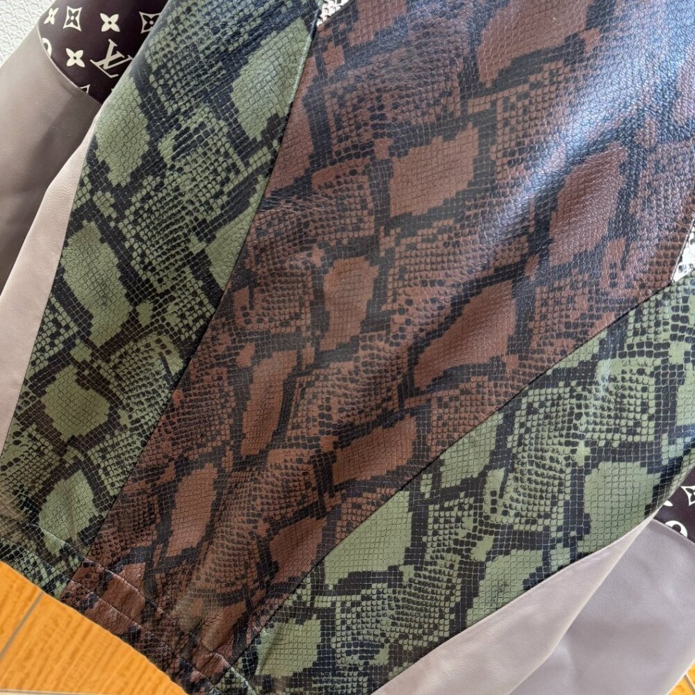 Louis Vuitton Python-Mix Leather Tracksuit Top Mi… - image 8